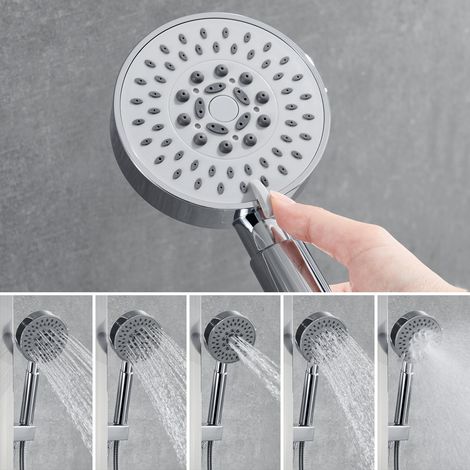 Auralum Panneau Colonne Douche Hydromassante Carrée Acier Inox avec Écran LCD et Lumières LED Multifonction à 3 Jets de Massage