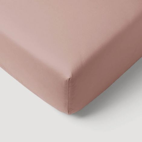 Drap-housse jersey bébé 100% coton Vieux rose 60x120x15 cm (1/2)