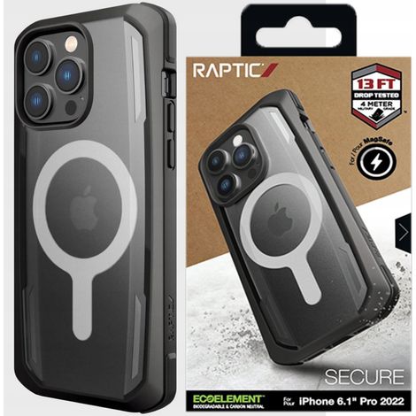 Raptic X-Doria Secure Case iPhone 14 Pro mit MagSafe-Schutzhülle, schwarz (1/5)