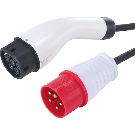 Chargeur portable pour véhicules électriques Type 2, 16A 3,68kW, câble 7,5m, écran LCD, norme IEC 62196, IP66, avec sac transport. (1/5)