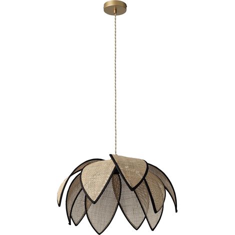 Decor Rattan Lotus Pendant 480 E27 Brown (1/5)