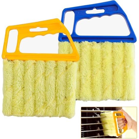 Venetian Blind Cleaning Tool Washable for Wood Blinds, Air Conditioning Vents and Window Blinds, Reusable Duster 2 Pack (1/5)