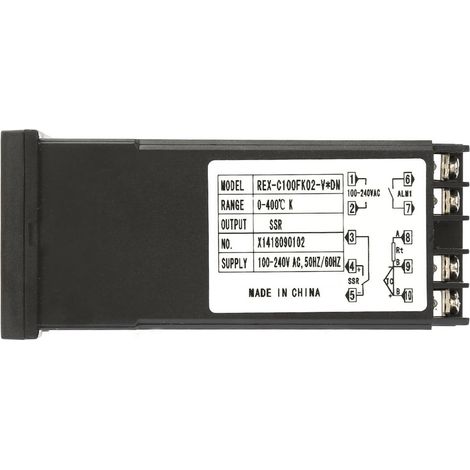 Kit Belme 3 pièces : thermostat long 0-400 °C, 100-240 V + relais statique + thermocouple de type K à filetage grossier M6 de 1 mètre (1/5)