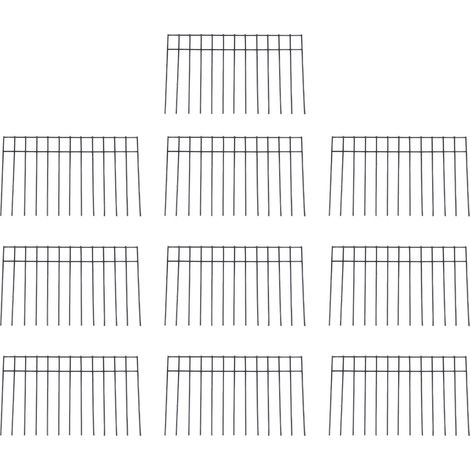 10 pièces barrière pour animaux clôture sans creuser clôture de jardin en acier allié antirouille extérieur chien lapins 50.8x30.48 cm/20x12in (1/5)