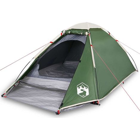 vidaXL Tienda de campaña iglú para 4 personas impermeable verde (1/2)