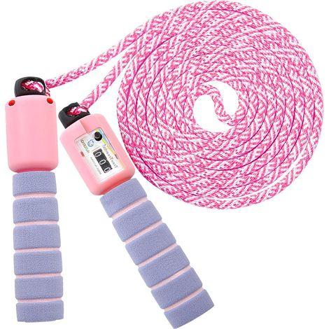 Children's Skipping Rope, Skipping Rope Counter, Adjustable Built-in Counter and Soft Handle for Fitness School Game or Activity (1/5)