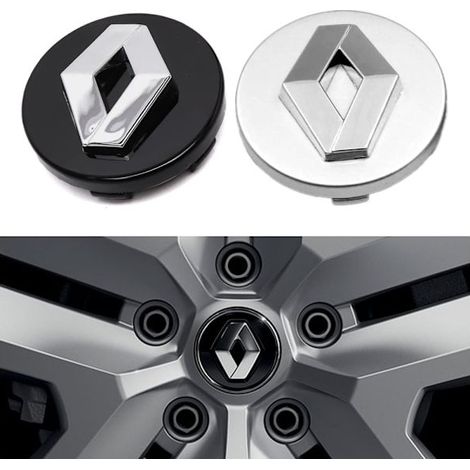 Set of 4 Renault wheel trims / wheel emblem - Car 60 mm - Black (1/5)