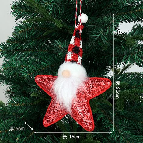 Weihnachtsdekorationen, Paillettensterne als Puppenornamente, Weihnachtsbaumschmuck, Dekorationen für festliche Stimmung