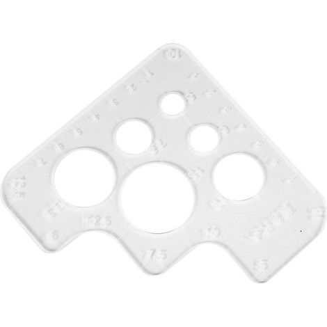 Gabarit de couture circulaire en acrylique transparent pour trous d'angle, outil de positionnement du cuir (type A) (1/5)