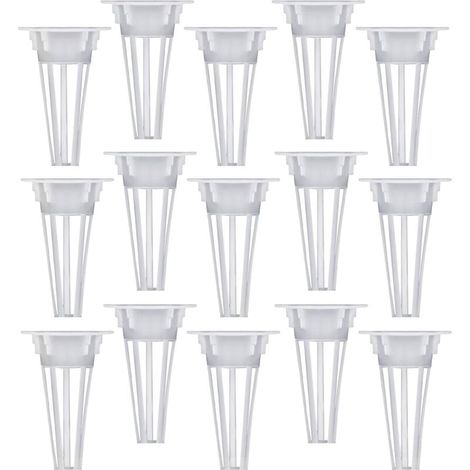 50 Pièces Pot Panier Hydroponique, Hydroponie Ensembles de Panier Plante Bassin de Remplacement, sans Sol Panier de Culture en Plastique pour la Culture Hydroponique des Plantes (Blanc) (1/5)