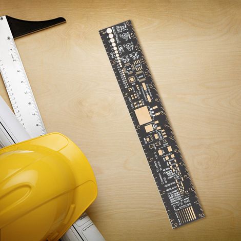 Règle multifonctionnelle de 15 cm (6 pouces) pour circuits imprimés, outil de mesure destiné aux ingénieurs en électronique (1/5)