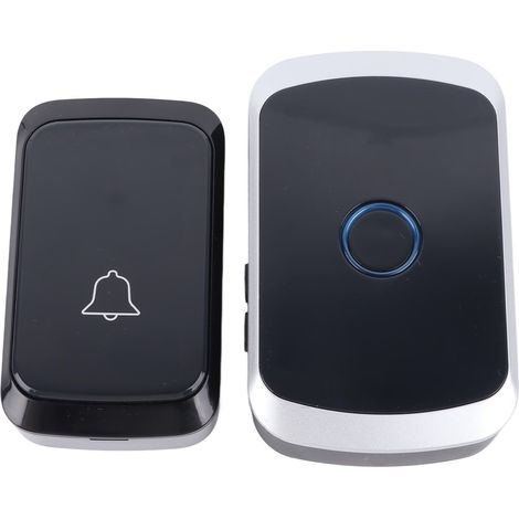 Sonnette sans fil à signal stable, courant continu, boîtier ABS, facile à installer, alimentée par piles, pour chambre (1/5)