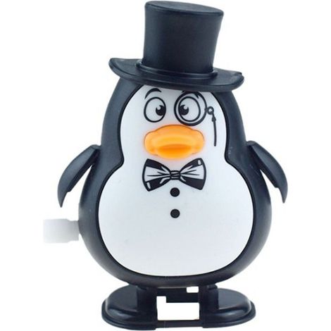 Jouet Mécanique De Noël - Pingouin Élan Bonhomme De Neige À Remonter - Décoration Festive Pour Table Et Intérieur - 1 Pièce (1/2)