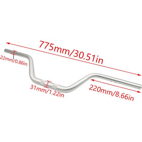 Motorcycle modification: Modified 22mm handlebar, tubular steel handlebar, suitable for Harley-Davidson conversions, universal handlebar. (1/4)