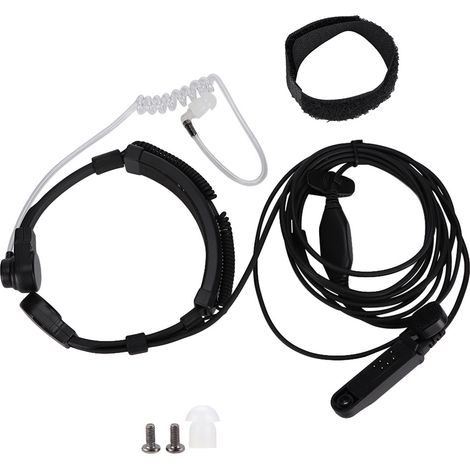 Micro-cravatte à tube acoustique avec vibration laryngée pour radios BaoFeng UV-5R, UV-9R, GT-3WP et modèles compatibles (1/5)