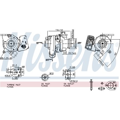 Turbocompresseur, suralimentation Nissens 93431 LAND ROVER 6G9Q6K682CA LR003578
