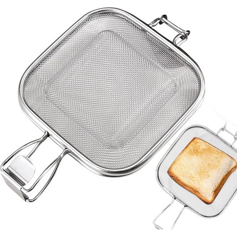 Sandwich Presse Edelstahl Für Toast Panini Ofen Backen (1/5)