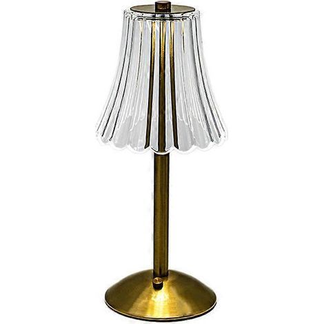 Decorative LED crystal table lamp, 800 mAh rechargeable battery, ambient night light, 3 brightness levels. (1/5)