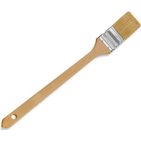 Brosse radiateur Pro SCHULLER coudée manche en bois et virole en acier nickelé  Taille: 50 mm