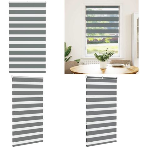 vidaXL Store zèbre gris foncé largeur du tissu 65,9 cm polyester (1/5)