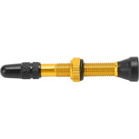 Tiges de valve tubeless en alliage d'aluminium anodisé, rallonge de vide 40 mm pour valve Presta, pour vélos de route et VTT, couleur or (1/5)