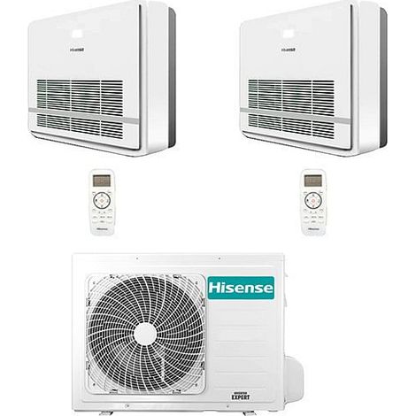 Climatizzatore Condizionatore Hisense Console Serie Turbo R32 Dual Split Inverter 12000 + 12000 BTU con U.E. 2AMW52U4RXC NOVITÁ Classe A++/A+ (1/2)