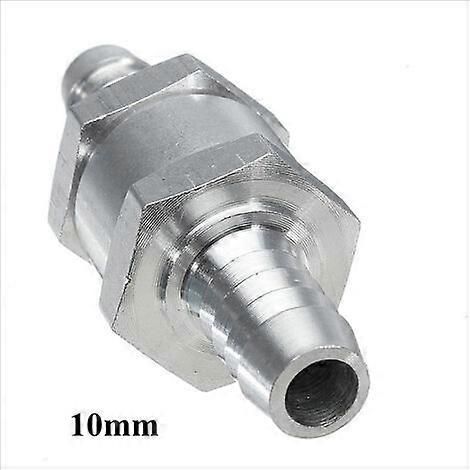 Lot de 2 clapets anti-retour de carburant de 10 mm, en alliage d'aluminium, pour conduite de carburant essence, diesel, eau, carburateur automobile et systèmes basse pression. (1/5)
