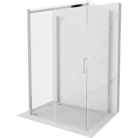 Mexen Omega Duschkabine 3-teilig, schiebbar 120 x 80 cm, transparent, Chrom - 825-120-080-01-00-3S