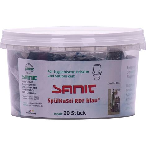 Pastillas limpiadoras cisterna WC, cubos limpieza cisterna inodoro, 20 unidades, SANIT Wasserkastenwürfel SpülKaSti RDF (1/5)