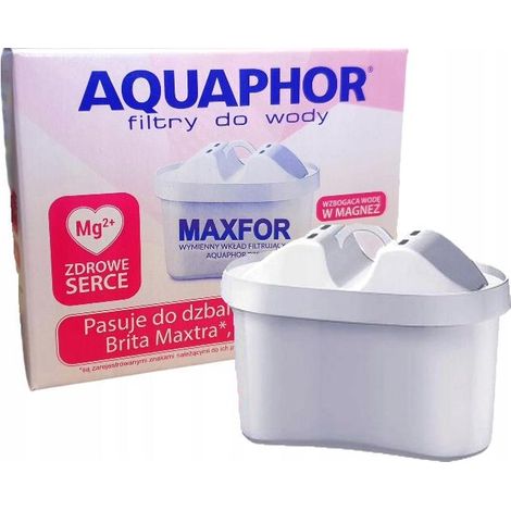 cartucho filtro aquaphor b100-25 maxfor mg2+ magnesio 8.4x7.2 cm (1/3)
