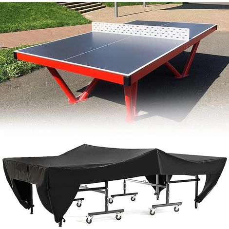 Folding Table Cover for Outdoor Ping Pong Table, Solid Locking Devices, 280 x 153 x 73 cm Polyester Ping Pong Table Cover (1/5)