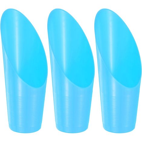 Lot de 3 Pelles à Terreau pour Bonsaï, Cuillères de Jardin en Plastique à Godet pour Repiquage/Plantation de Fleurs/Plantes Grasses, Petits Outils de Jardin Colorés [Bleu] (1/5)