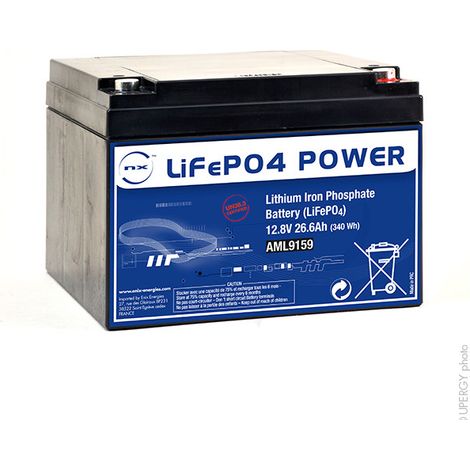 NX - Batterie Lithium Fer Phosphate NX LiFePO4 POWER UN38.3 (340Wh) 12.8V 26.6Ah M5-F (1/3)