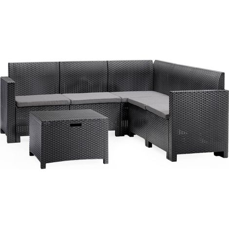 Set Salotto da Esterno - Salottino Outdoor Nero Antracite (1/5)