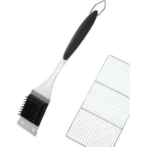 Brosse de BBQ - Grattoir en Acier Inoxydable - Poignée Ergonomique sans (1/5)