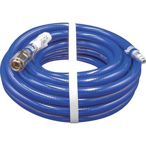 Lacme – Tuyau à air comprimé armé souple 8mm – Longueur 8m – Raccord rapide et baïonnette – Ø extérieur 14mm