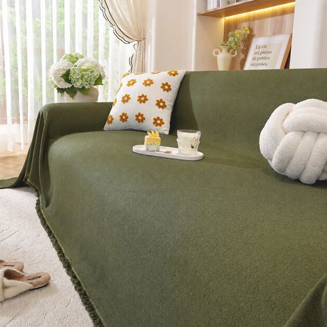 Housse jeté de canapé velours teddy imperméable vert matcha 180x230 cm 2 places 180 230cm réf 1278 30 × 30 × 8 cm 1,1 kg – Livraison gratuite
