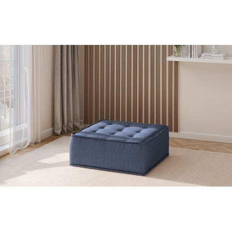 Polsterhocker Modul SANDE Stoff Raven Blau (1/5)