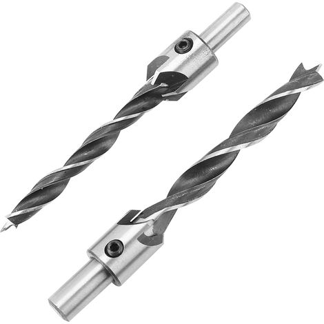 Lot de 7 fraises à lamage en acier 5 lèvres pour bois, outil de chanfreinage 3mm-10mm avec clé hexagonale (1/5)