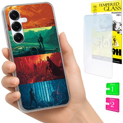 Custodia per Samsung Galaxy S25 FE, cover fotografica, cover posteriore + vetro 9H (1/5)