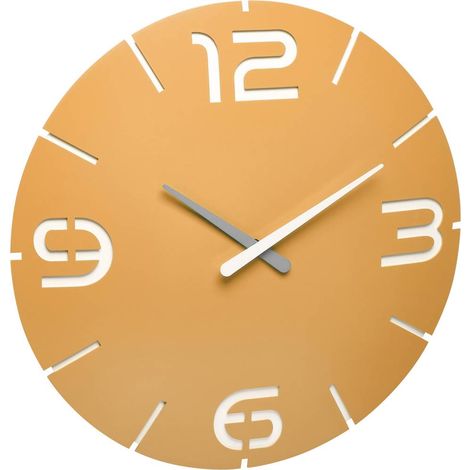TFA Dostmann 60.3536.07 Radiocontrollato Orologio da parete 35 cm x 35 mm Giallo sole (1/4)