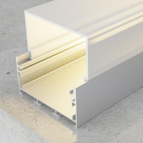 IluminaShop - Perfil de Aluminio Traken 12V/24V/220V 2 Metros – Opcional colgante