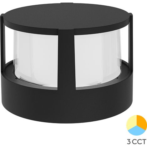Applique LED murale ronde Braytron 15W 1450lm 3en1 Noir IP65 (1/5)