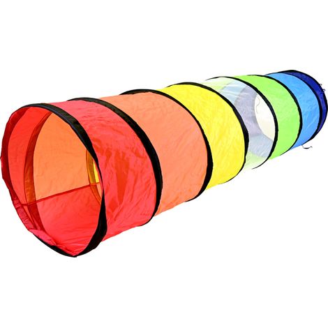 Tunnel de jeu coloré pour enfants, tissu toile hydrofuge, Ø 45 cm, 180 cm, rampe et parc, jeu de crapahutage (1/5)