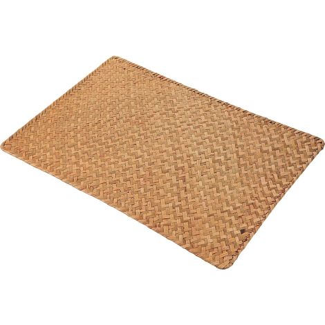 Set de Table Rectangulaire en Paille Tissée Naturelle, Décoration Chic et Résistante à l'usure, pour Café ou Présents d'anniversaire (1/5)