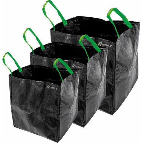Lote de 3 bolsas de jardín multifuncionales 70 L 100 L 170 L - Ribimex