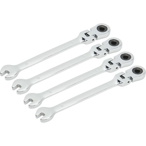 Jeu de clés à cliquet rotatives métriques, clé mixte à double extrémité, outil à cliquet à engrenages cannelés flexibles métrique 6 mm / 0,24 (1/5)