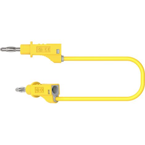 Electro PJP 2117-CD1-100J Messleitung Bananenstecker Bananenstecker 1.00 m Gelb 1 St. (1/3)