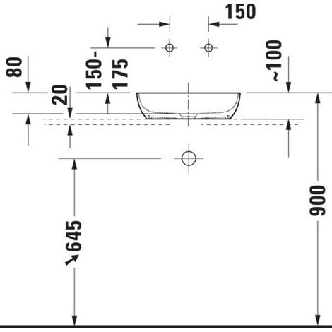 DURAVIT 268015FH00 Sivida ENSEMBLE, ASB r.400 B. Ext. laiton brossé M.
