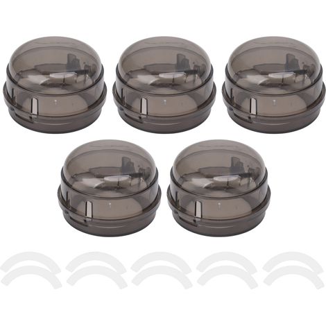 Protection pour Boutons de Cuisinière Anti-Enfants, Couvercle Transparent Noir Résistant à la Haute Température pour Gazinière (1/5)